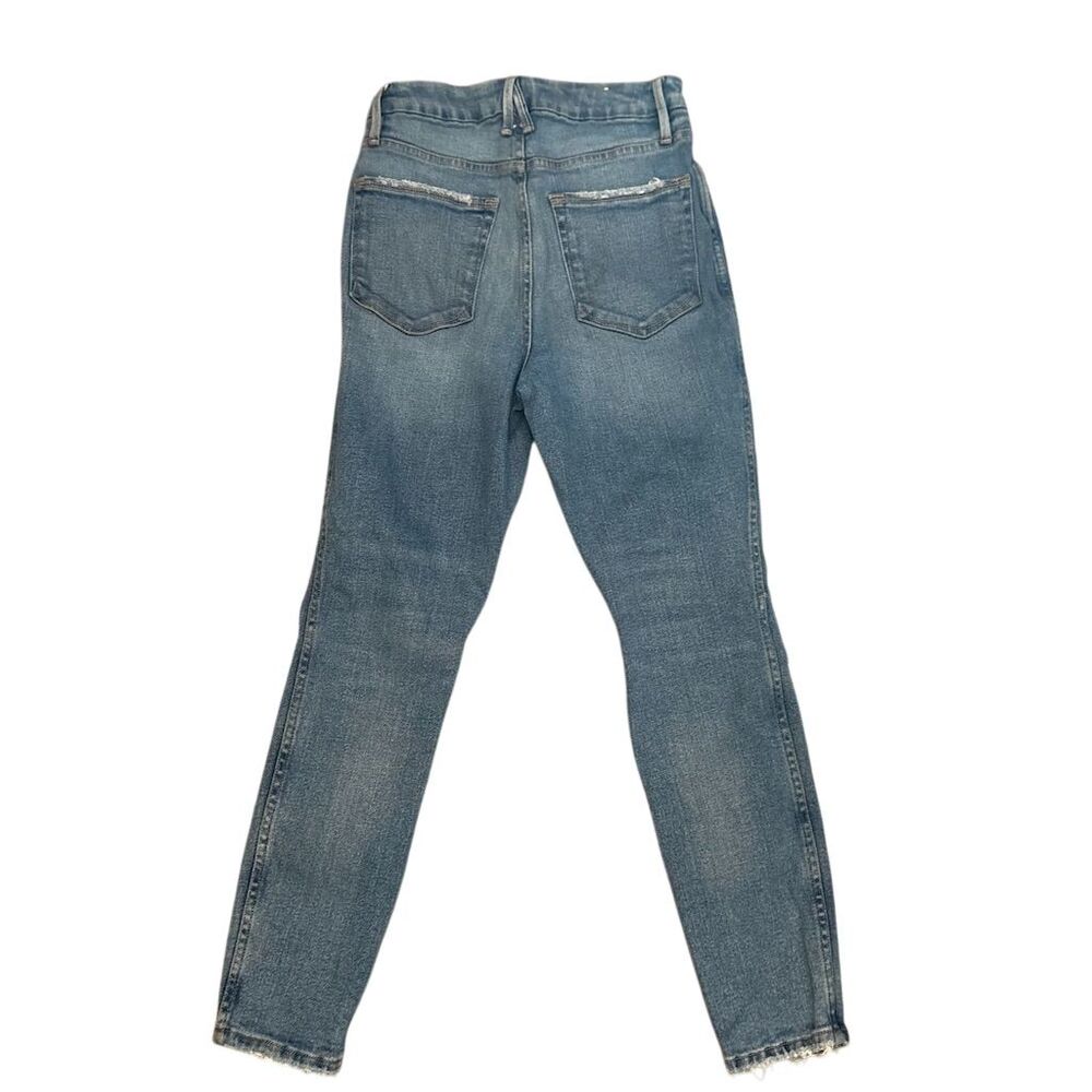 Good American Good Legs Ankle Jeans 6 | Light Wash High Rise Slim Stretch Denim - Picture 2 of 11